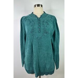 Jenny Vintage Embroidered Beaded Sweater